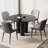 46.06" Modern Round Black Dining Table Set with 4 Chairs for Kitchen, Bar, Living Room, Small Space-374086740-374086780