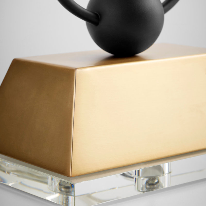 Lampe de table noire / dorée 32 "Euri