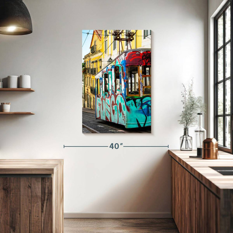 Mehar Graffiti Tramway Lisbon, 39" H x 26" W