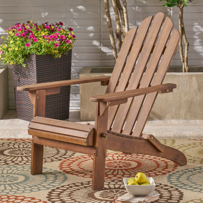 Foldable Seat - Wood Construction For Outdoor Comfort Dark Brown Chair Style Relaxation