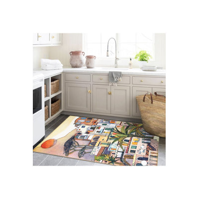 Tapis multicolore à motif tissé à motif tissé