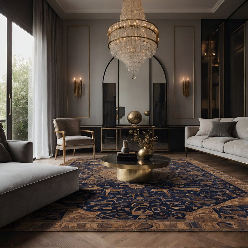 Tapis brun soyeux et moelleux, Rectangle 2 pi x 3 pi