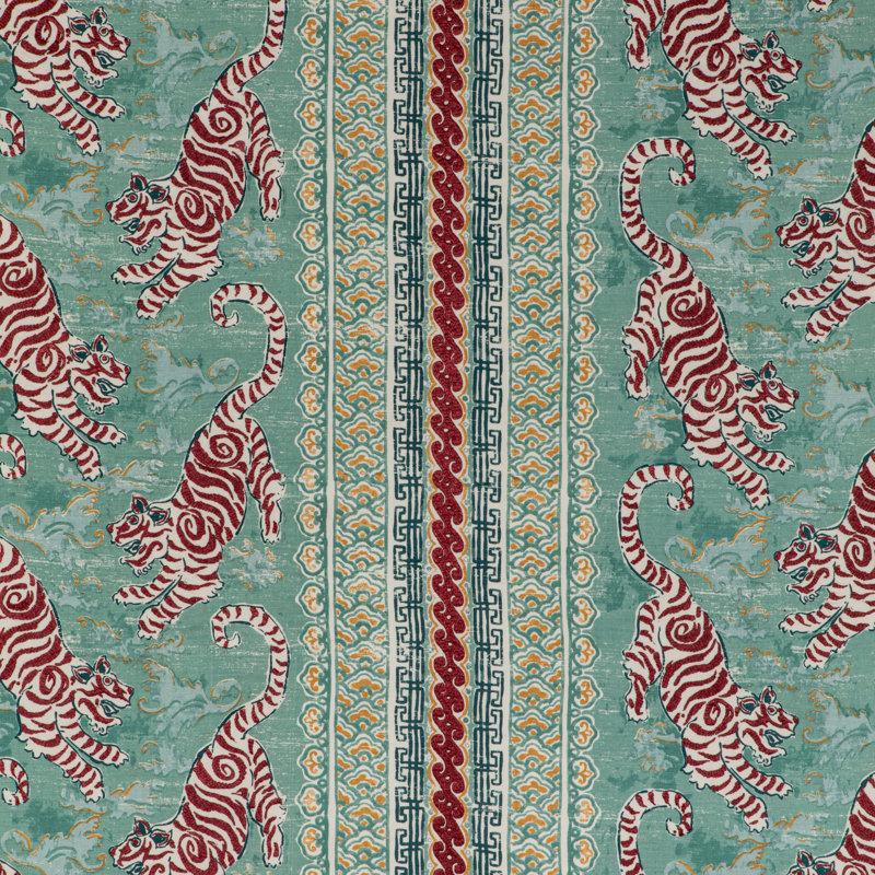 Mindoro Bongol Print Fabric, Aqua