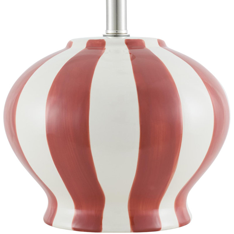 Latorsha Table Lamp, Red/White