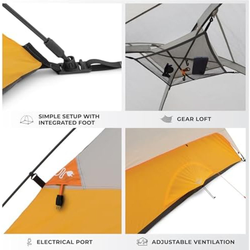 Tent for Family Camping, Hiking and Backpacking | Dome Camp Tents with Included Tent Gear Loft for Outdoor Accessories