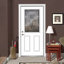 Porte d'entrée pré-suspendue en fibre de verre 1/2 panneau 2 panneaux Grace Grace-2022985744-2022985745-2022986215