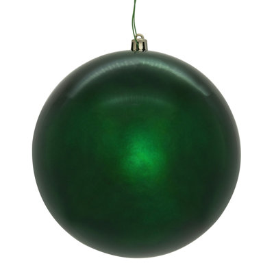  4" Midnight Green Shiny Seamless Ball UV Drilled. Includes 6 ornaments per box.