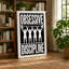 Obsessive Discipline Typography 1 Piece Wrapped Canvas Wall Art-1961513016-1961513009