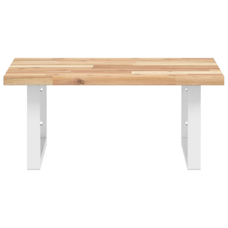 Ashten 50cm Solid Wood Bathroom Vanity Top, Acacia/White