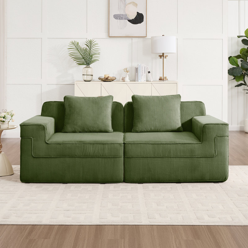 Modern Modular 2-Seat Sofa Couch
