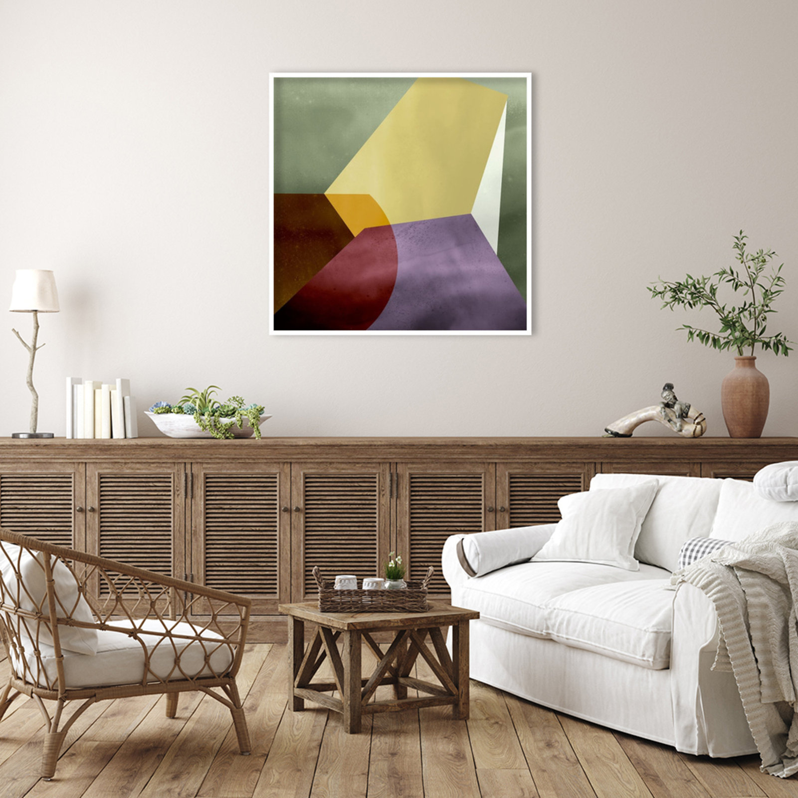 Flagler "Essentially Minimal VI" Print, 41" H x 41" W, White