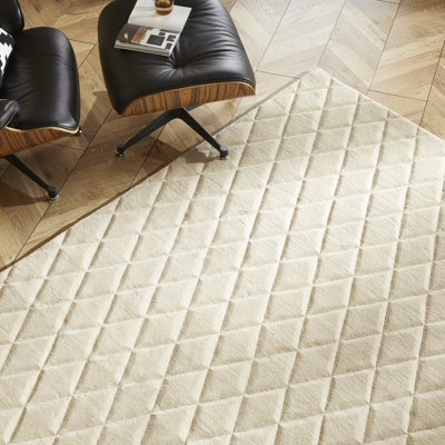 Geometric Shapes Wool Hand Tufted Area Rug