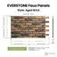 EverStone Aged Brick Faux Brick Panel, 46 7/8"W x 27"H x 1 1/4"D, Limewashed Colour-119323898