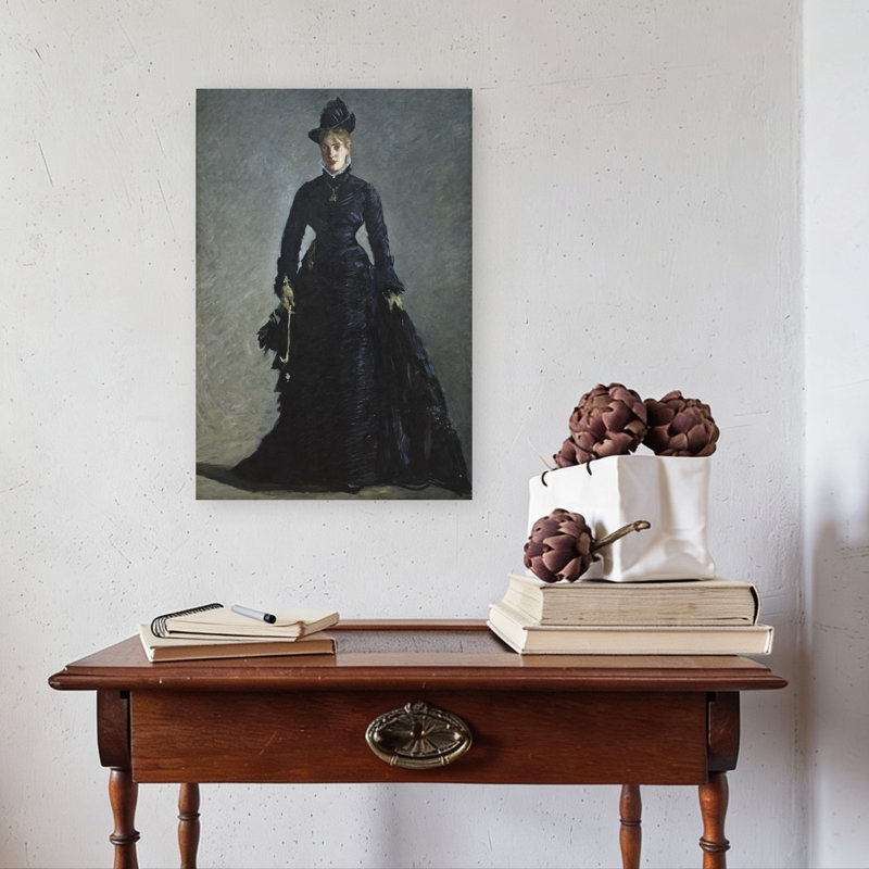 A Parisian Lady Impressionist Contemporary Portrait Wall Art Print, 60.96cm H x 40.64cm W