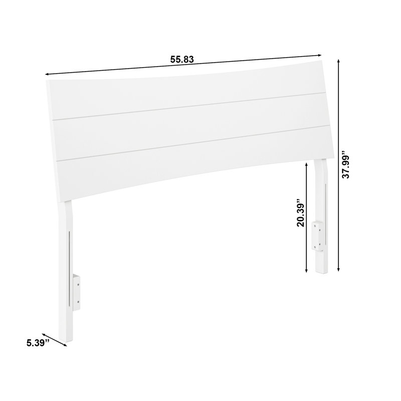 Tête de lit Phoenix en bois, Blanc, Lit double