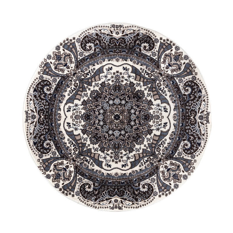 Floral Area Rug, Round 10cm