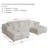 Ericult 102" Wide 3-Seater Reversible Modular U-shaped Sectional Sofa with 2 Ottomans-741591268