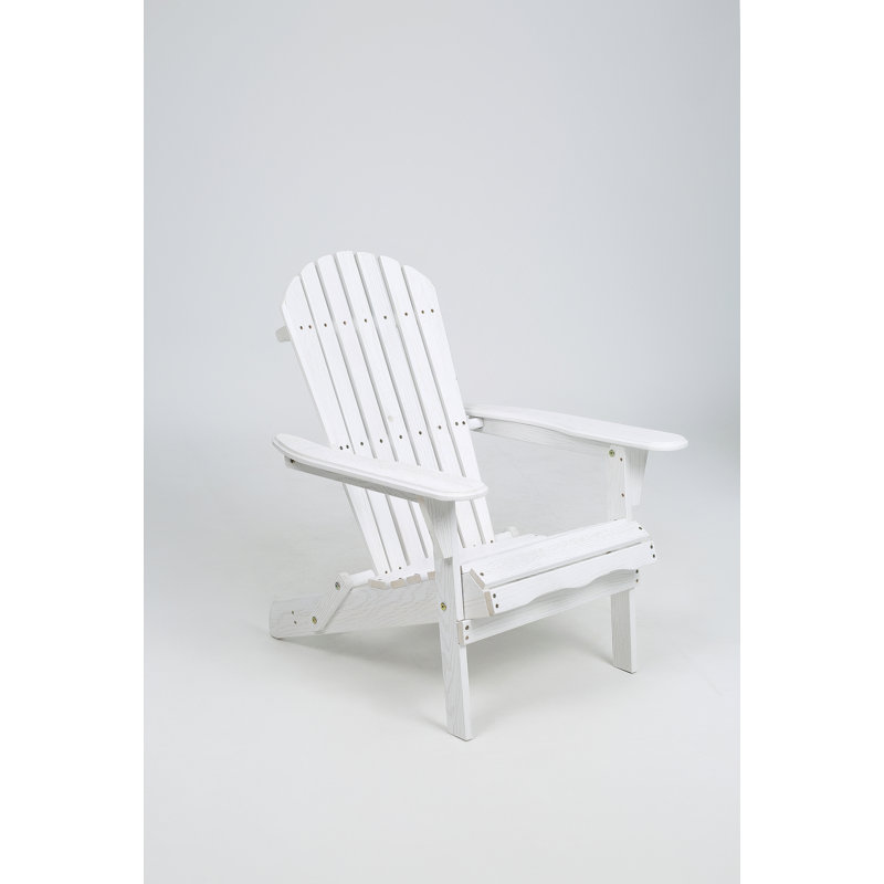 Ensemble de 2 chaises de patio Adirondack Classic en bois de cèdre gaufré, pliables et durables