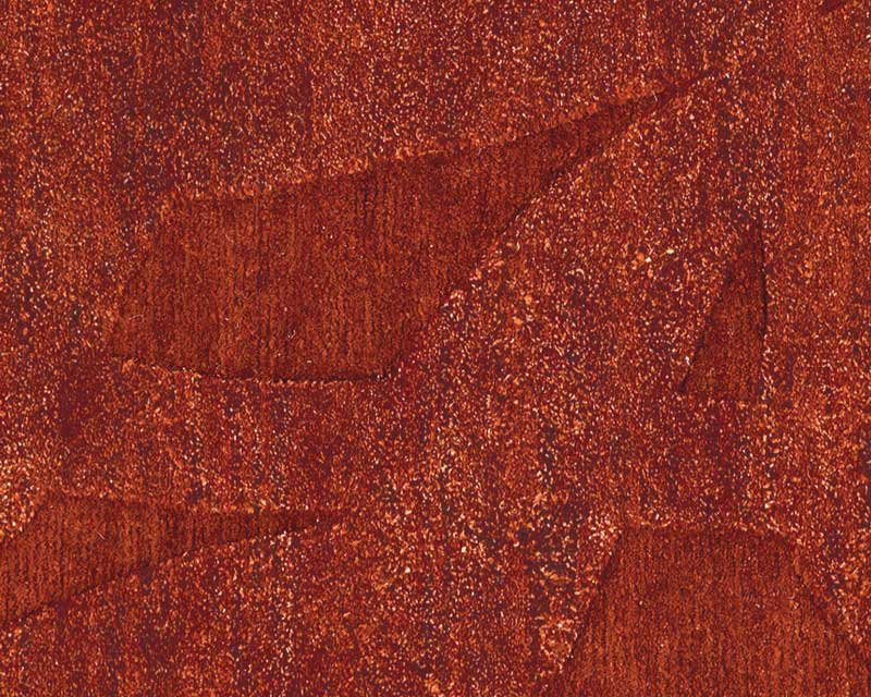 Paradise Floral Area Rug in Orange/Red, Rectangle 9' x 12'