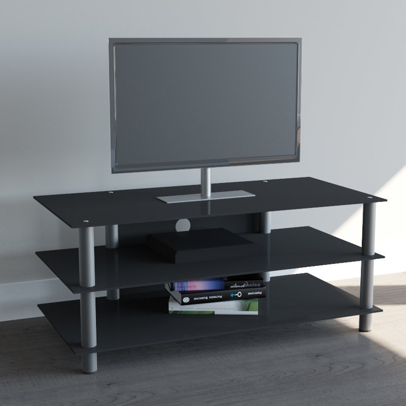 Tally Unfinished TV Stand for TVs up to 49", Black