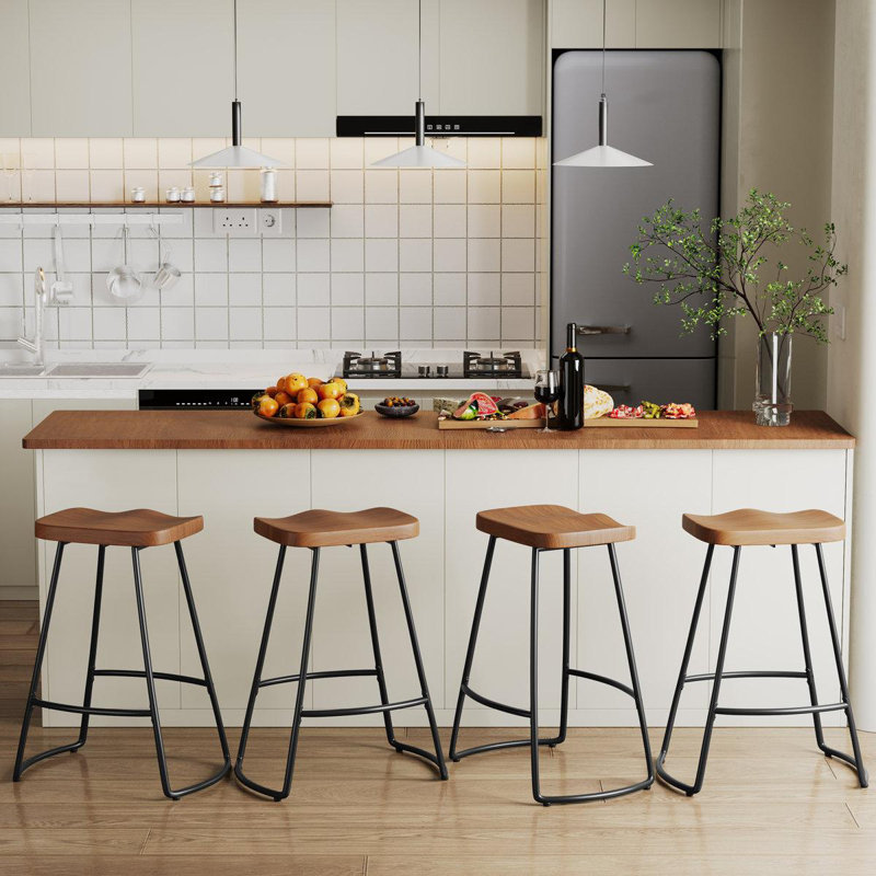 Rodriques Counter Stool with Metal Frame, Counter Stool (26” Seat Height)