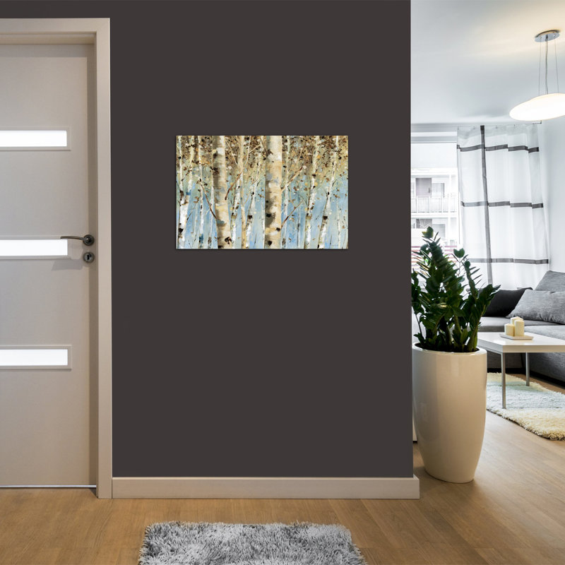 «White Forest I» par Lisa Audit, peinture sur toile, H 40 po x l 60 po x P 1,5 po