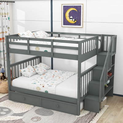 Gular Full over Full Standard Bunk Bed with Trundle by Harriet Bee