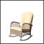 Chaise berçante d'extérieur en osier à assise large-46297773-46297772