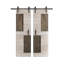 Porte de grange double à panneaux en bois S Series avec trousse de quincaillerie d'installation-70366748-70366747