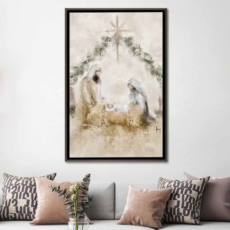 «Night Divine», reproduction d'art sur toile encadrée, H 60 po x l 40 po, Cadre flottant sans passe-partout, Gris