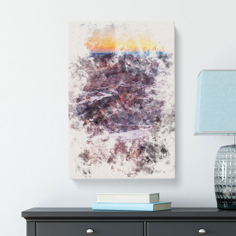 Sunset Over The Atacama Desert - Wrapped Canvas Painting, 76cm H x 50cm W x 3cm D