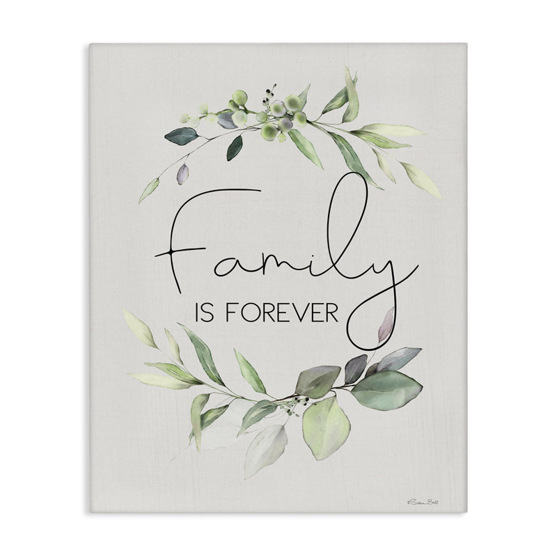 «Family Is Forever», art mural sur toile par Susan Ball, H 20 po x l 16 po