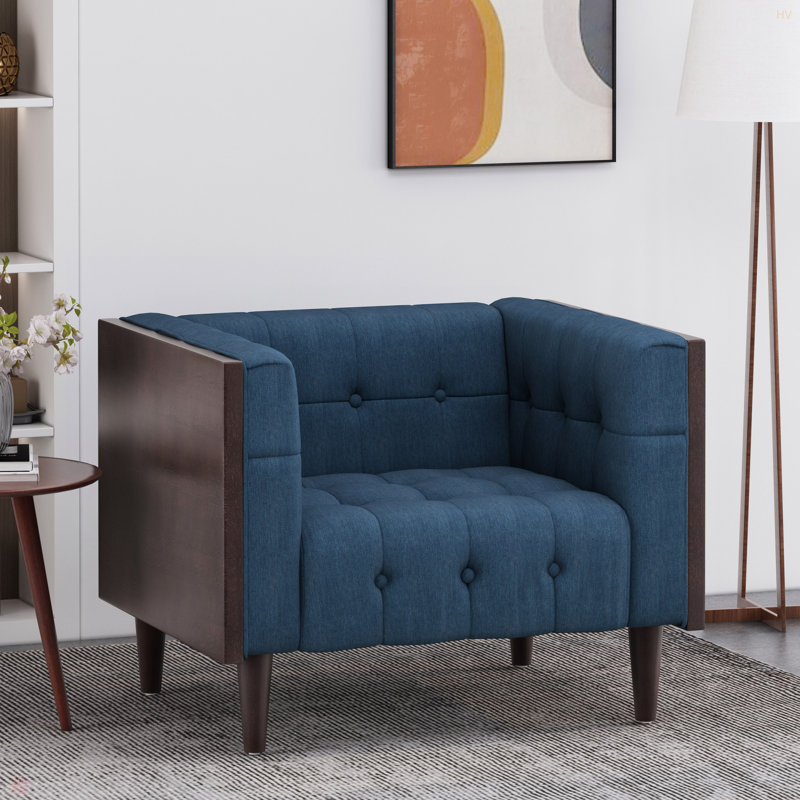 CHAISE CLUB, coutures gaufrées capitonnées