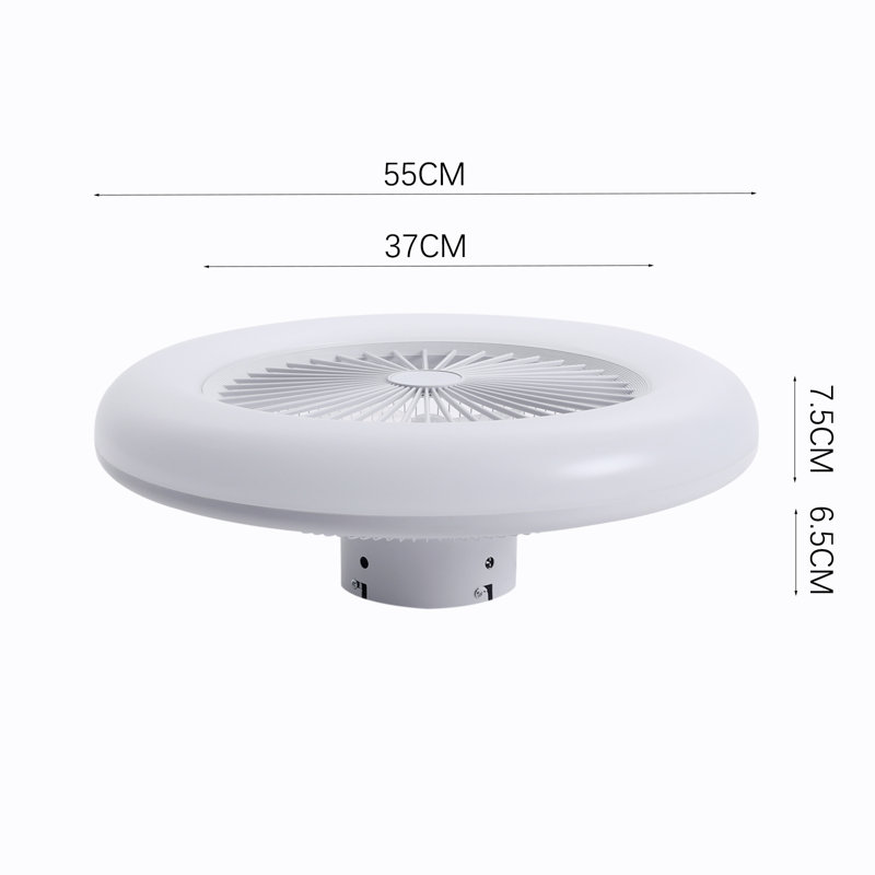 55cm Ceiling Fan with LED Lights, White