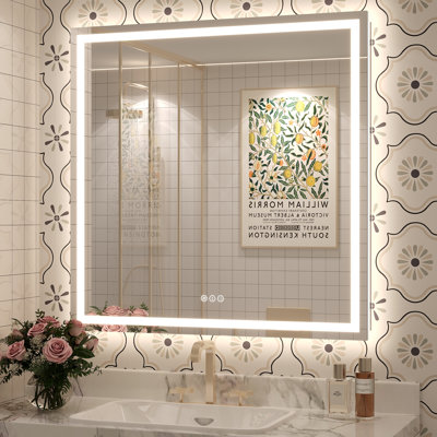 Molly Framelss or Framed LED Anti-Fog Tempered Glass Wall Bathroom Vanity Mirror - UL Certified