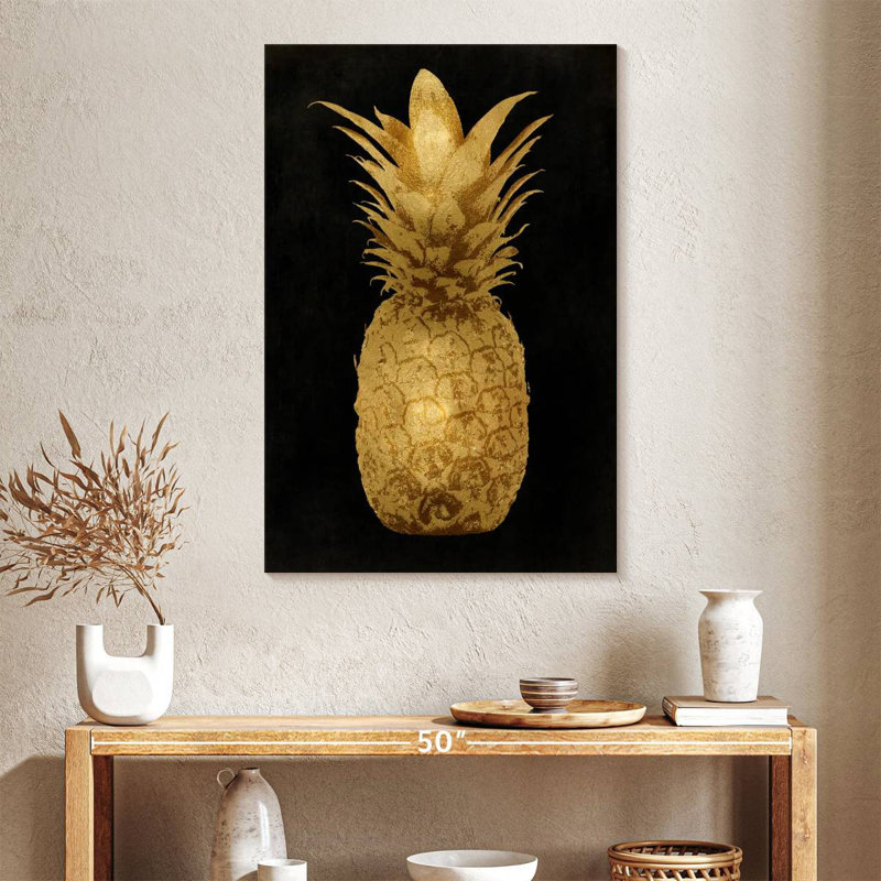 Ananas sur fond noir I, H 24 po x l 16 po