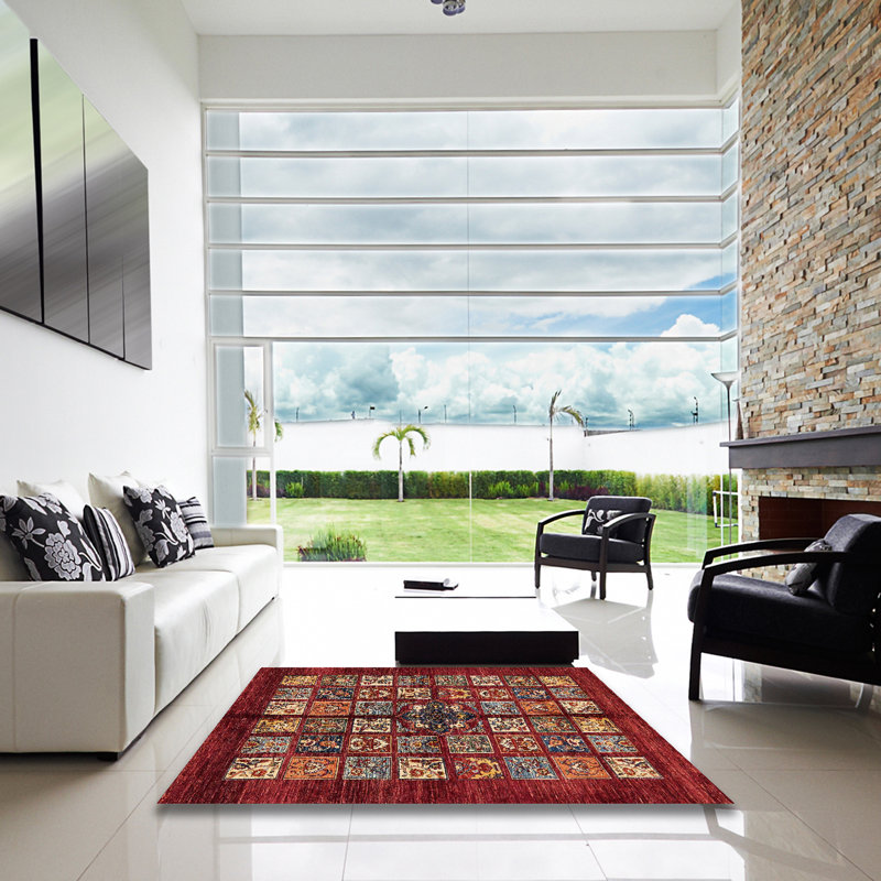 Tapis abstrait moderne 698, Carré 7 pi