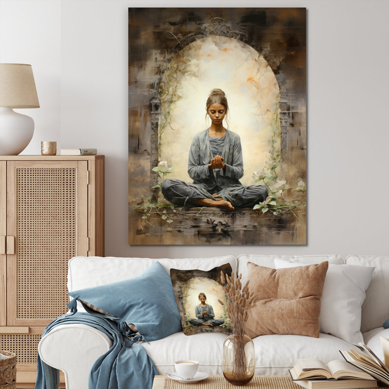 Yoga Harmony - Yoga, art mural sur toile, H 44 po x l 34 po x P 1,5 po