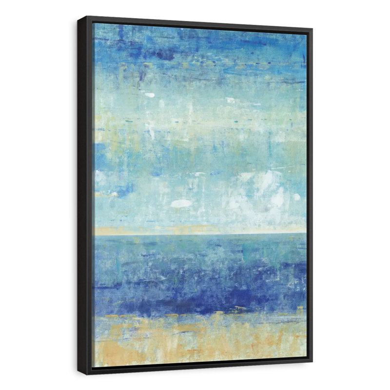 Plage Horizon II, 25 po x 37 po, Cadre flottant noir