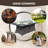 6-Seat Rectangle Fire Pit Table With Aluminum Top-786094478