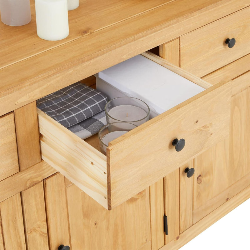 135 cm W Pine Solid Wood Sideboard