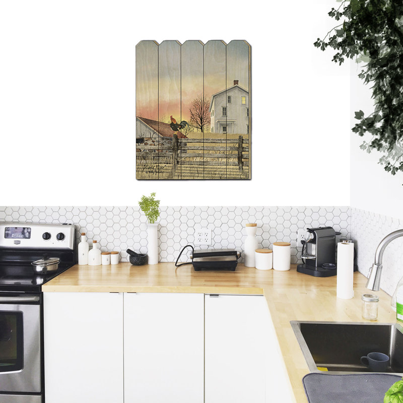 « early riser », impression sur bois