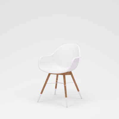 Alyisa Wood Modern Patio Dining Chairs
