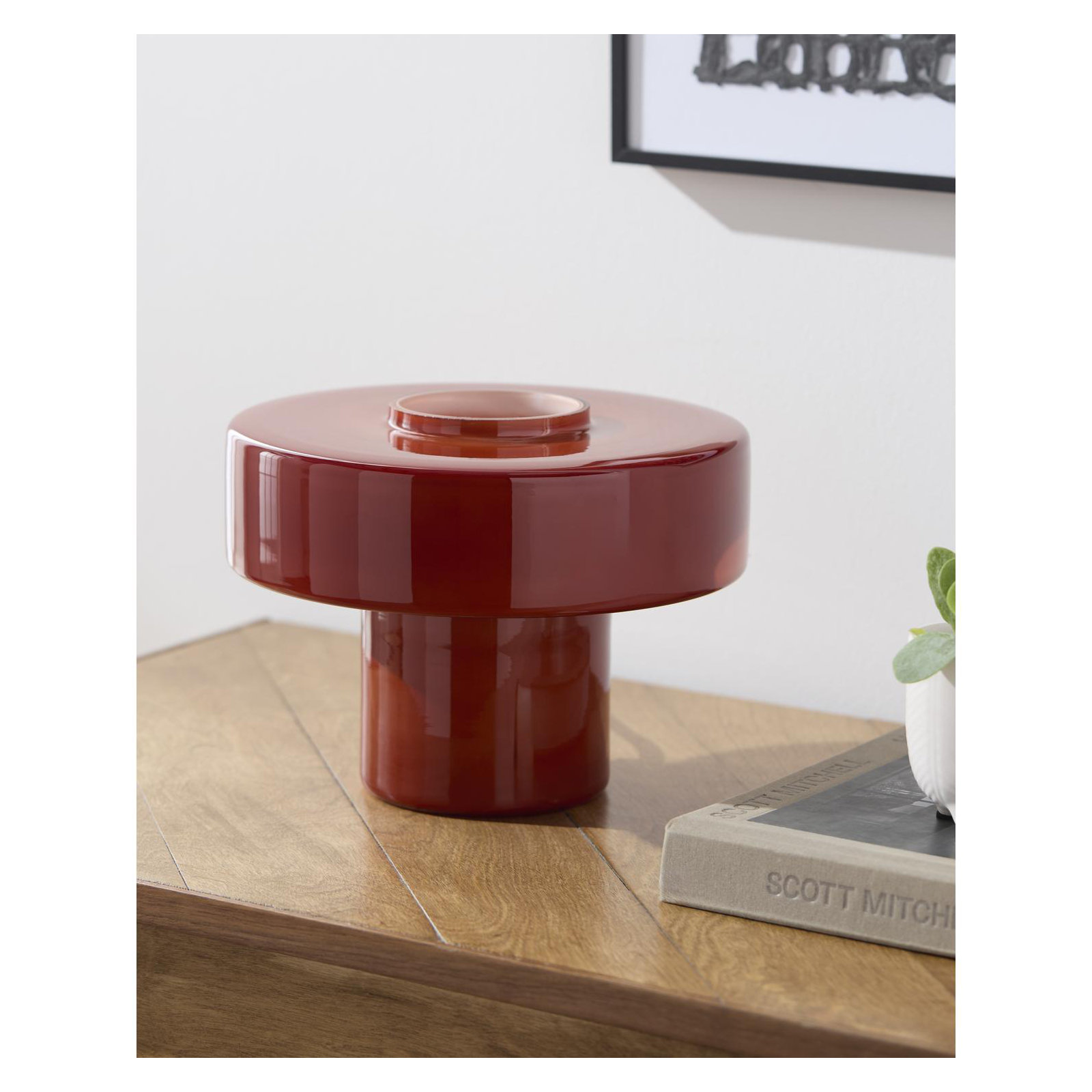 Rainville Table Lamp, Red