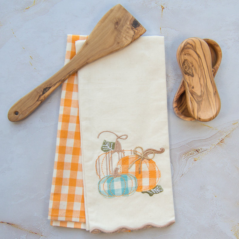 Checked Pumpkins Towel Set