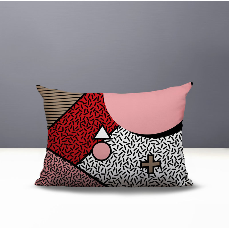 Coussin lombaire réversible intérieur / extérieur Zestra, Rectangle H 18 po x l 25 po, Rouge
