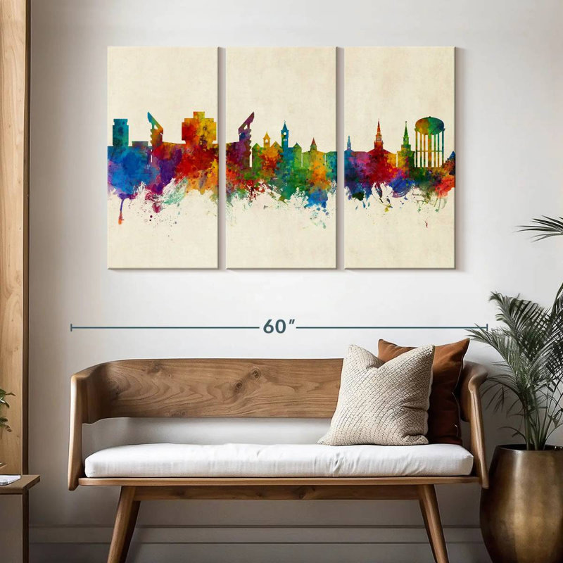 Auburn Alabama Skyline II, H 32 po x l 50 po