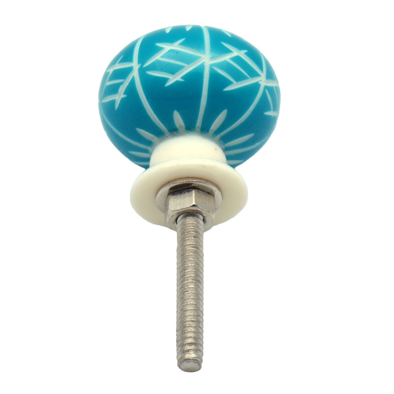 Nicola Spring - Resin Cabinet Knobs, Turquoise