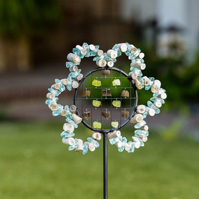 Glass Sunflower Garden Stake 4FT