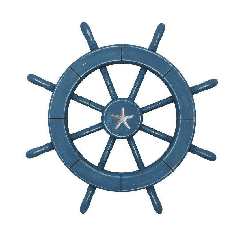 Décoration murale décorative à bateau avec étoile de mer, Bleu pâle